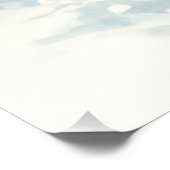 水彩ハイランドカウウィンターシーン ポスター (コーナー)