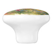 水彩ハイランドカウワイルドフラワーフィールド セラミックノブ (側面)