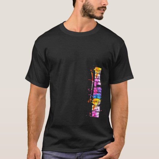 水彩ハイルブロン  ハイルブロンの文字 Tシャツ (正面)