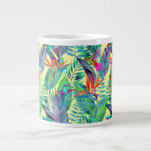 水彩ハチドリ|イニシャル ジャンボコーヒーマグカップ (正面)