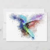 水彩ハチドリ 招待状 (正面)