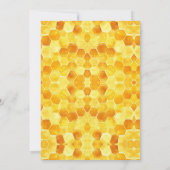 水彩ハチミツとハニカムのウェディングシャワー サンキューカード (裏面)