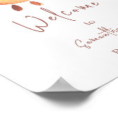 水彩ハッピーイエローサンシャインウェルカム ポスター (角)