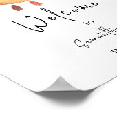 水彩ハッピーイエローサンシャインウェルカム ポスター (角)