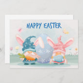 水彩ハッピーイースター格言 シーズンカード (正面/裏面)