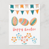 水彩ハッピーイースター ポストカード (正面)