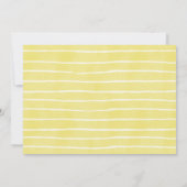 水彩ハッピーエレファントニュートラルベビーシャワー 招待状 (裏面)