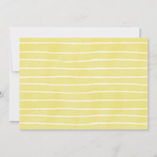 水彩ハッピーエレファントニュートラルベビーシャワー 招待状 (裏面)