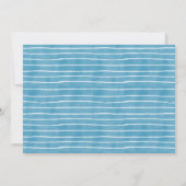 水彩ハッピーエレファント男の赤ちゃんシャワー 招待状 (裏面)