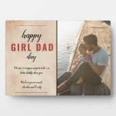 水彩ハッピーガールパパ父の日フォトプラ フォトプラーク (正面)