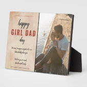 水彩ハッピーガールパパ父の日フォトプラ フォトプラーク (側面)