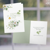 水彩ハッピーセントパトリックのデイシャムロックフローラ カード