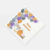 水彩ハッピーハローウィン衣装パーティー スタンダードランチョンナプキン (角)