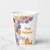 水彩ハッピーハローウィン衣装パーティー 紙コップ (裏面)