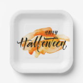 水彩ハッピーハローウィン ペーパープレート (正面)