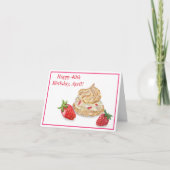 水彩ハッピーバースデーストロベリーカード カード (正面)