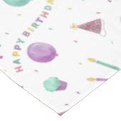 水彩ハッピーバースデーデザイン テーブルクロス (アングル)