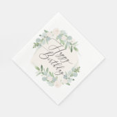 水彩ハッピーバースデーランチョンサイズナプキン スタンダードランチョンナプキン (角)