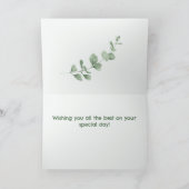 水彩ハッピーバースデー折りグリーティングカード カード (内部)