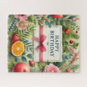 水彩ハッピーバースデー ジグソーパズル (横)