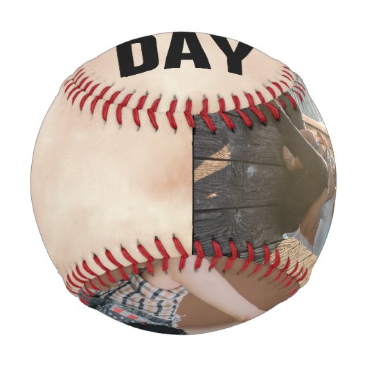 水彩ハッピーファーザーの日2フォトコラージュ 野球ボール (正面)