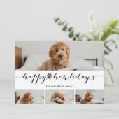 水彩ハッピーホリデイ4フォトペットコラージュ シーズンカード (スタンド正面)