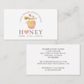 水彩ハニービー製品のロ図解入りの、写真付きのゴ 名刺 (正面/裏面)