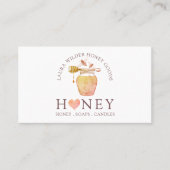 水彩ハニービー製品のロ図解入りの、写真付きのゴ 名刺 (正面)