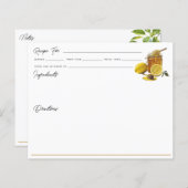 水彩ハニーレモンレシピカード (正面/裏面)