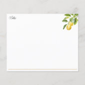 水彩ハニーレモンレシピカード (裏面)