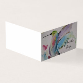 水彩ハミングバードサンキューカード