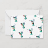 水彩ハミングバード葬儀メモリアルありがとう ノートカード (裏面)