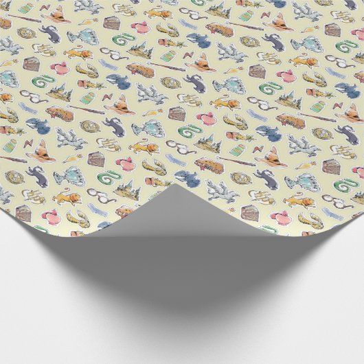 水彩ハリーポッターアイコンのラッピング紙 ラッピングペーパー (角)