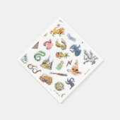 水彩ハリーポッターアイコン スタンダードカクテルナプキン (角)