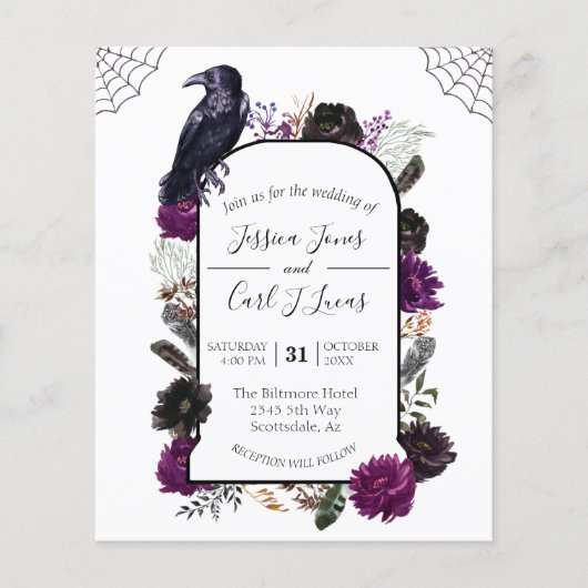 水彩ハロウィンエレガントフローラボホパープル (正面)