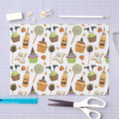 水彩ハロウィンカップケーキとスイーツ 薄葉紙 (クラフト)