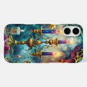 水彩ハロウィンカラフルバーニングキャンドル Case-Mate iPhoneケース (裏面 (横))