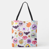 水彩ハロウィンクッキーパ不気味ターントートB トートバッグ (裏面)