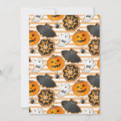 水彩ハロウィンパーティー お菓子デコレーション 招待状 (裏面)