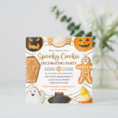 水彩ハロウィンパーティー クッキー飾り付け 招待状 (スタンド正面)