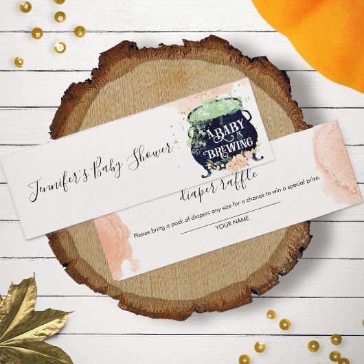 水彩ハロウィンベビーシャワーオムツラッフル