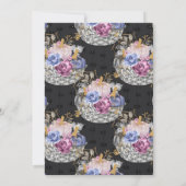 水彩ハロウィン花モチーフのパンプキン ベビーシャワー 招待状 (裏面)