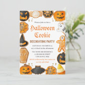 水彩ハロウィンCookieデコレーション パーティー 招待状 (スタンド正面)