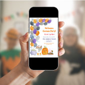 水彩ハロウィーンの衣装パーティー 招待状