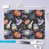 水彩ハロウィーンカボチャ、魔法ポーション 薄葉紙 (クラフト)