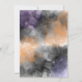 水彩ハロウィーンジェンダーの発表 招待状 (裏面)