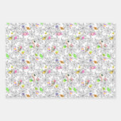 水彩ハロウィーントリートカボチャ彫り ラッピングペーパーシート (正面2)