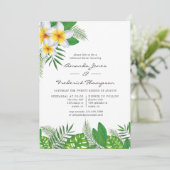 水彩ハワイアンアロハルアウ（ハワイ式宴会）リハーサルディナー 招待状 (スタンド正面)