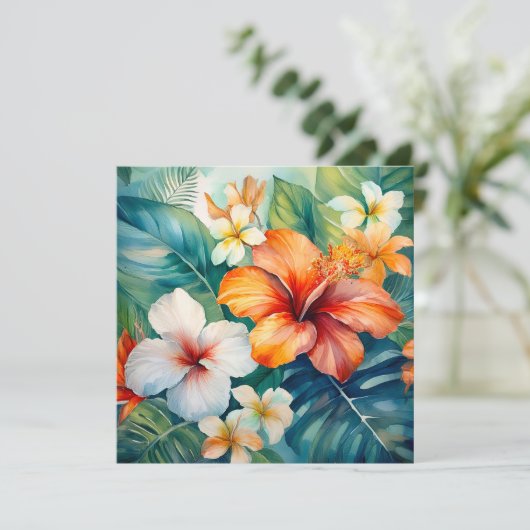 水彩ハワイアンガーデントロピカルハイビスカス (スタンド正面)