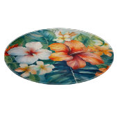 水彩ハワイアンガーデントロピカルハイビスカス カッティングボード (角)